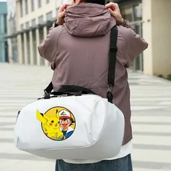 Pokemon Pikachu Travel Bag Training Fitness Sports Gym Yoga Bag Separate Wet Dry Luggage Bags Trendy Anime Travel Duffel Handbag