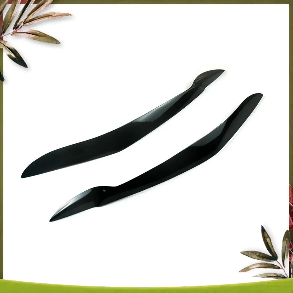 

AB98-Front Resin Headlight Eyebrow Eyelid Cover Trim Decorate For BMW X5 E70 2007-2013 Gloss Black