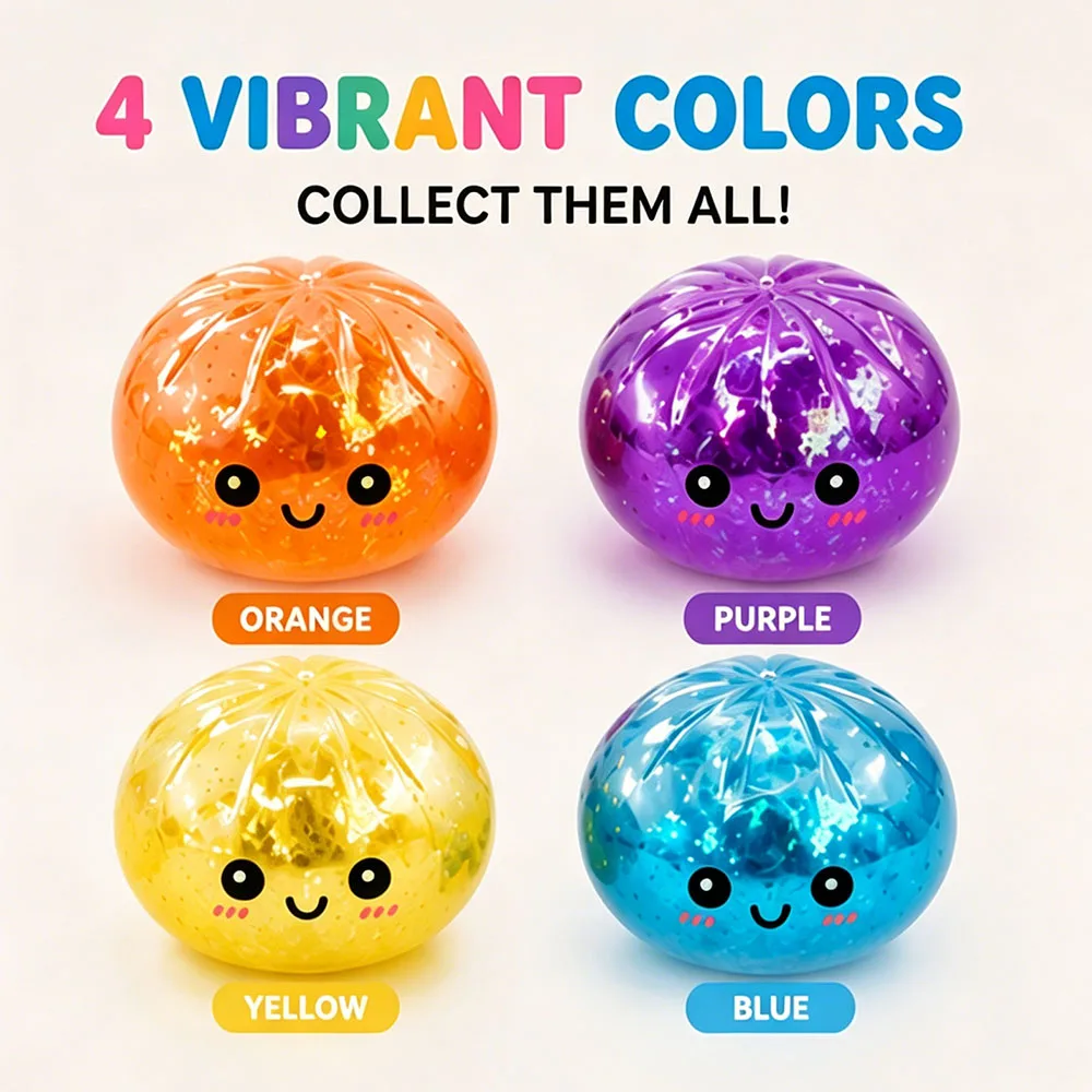 2026 Viral Mystery Box Bao Bun Squishy Jelly Beads Filled Fake Food Non Sticky Squeeze Portable Desk Accessory Creative Gadget