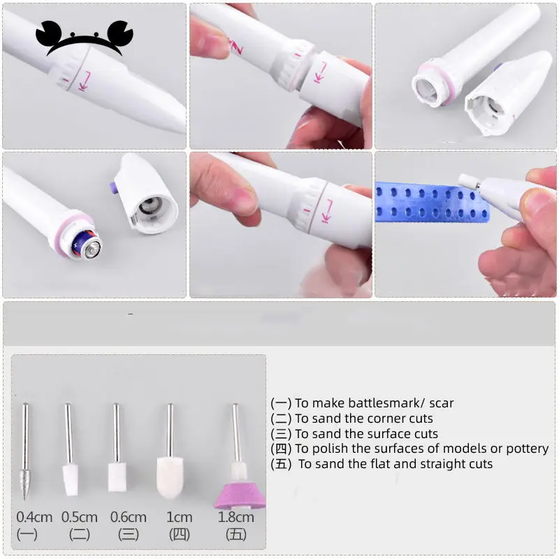 1PC trapano elettrico rettificatrice penna per incisione lucidatura punzonatura strumento di intaglio per modellini militari e costruzioni di edifici