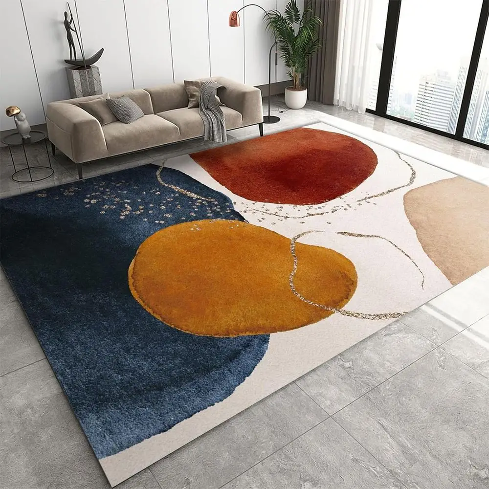 

Abstract Multicolor Kids Rug, Non-Slip, Easy to Clean, Suitable for Living Room, Bedroom, or Sofa Area - 6x9 ft
