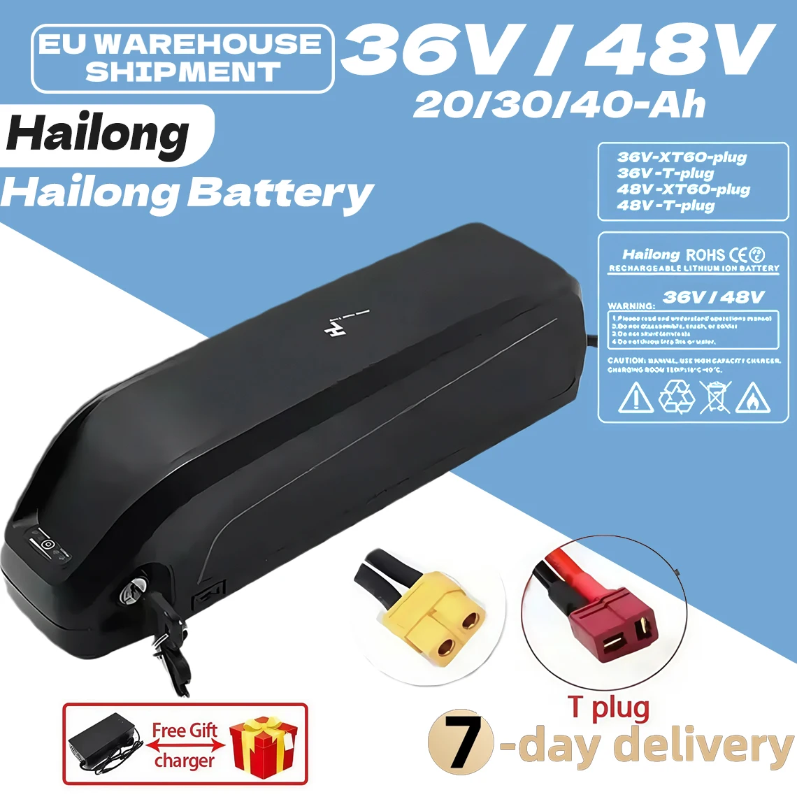 Elektrofahrrad-Akku 48V 36V Ersatz für BBS02 BBS03 Motor