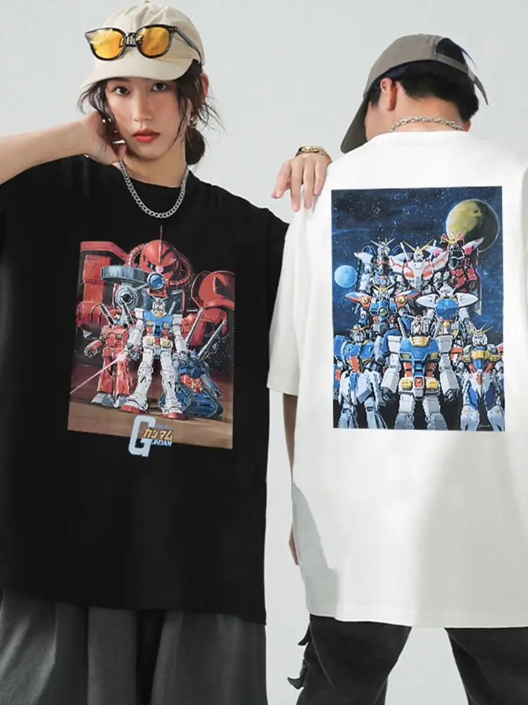 البدلة المتنقلة GUNDAM 45th الذكرى الصيف تي شيرت قصير الأكمام GUNDAM: الساحرة من الزئبق مجنح صفر بدلة كشف