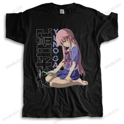 Yuno-Camiseta de algodón de Gasai In School Uniform para hombre, camiseta de Manga corta de Japón, Mirai, Kara Future Diary, ropa