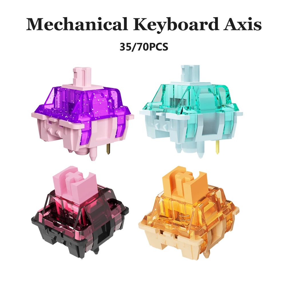 35/70 PCS F.S Customized Magic Shaft MX Switches 5 Pins Linear Axis Body Type for DIY Gaming Mechanical Keyboard Accessories