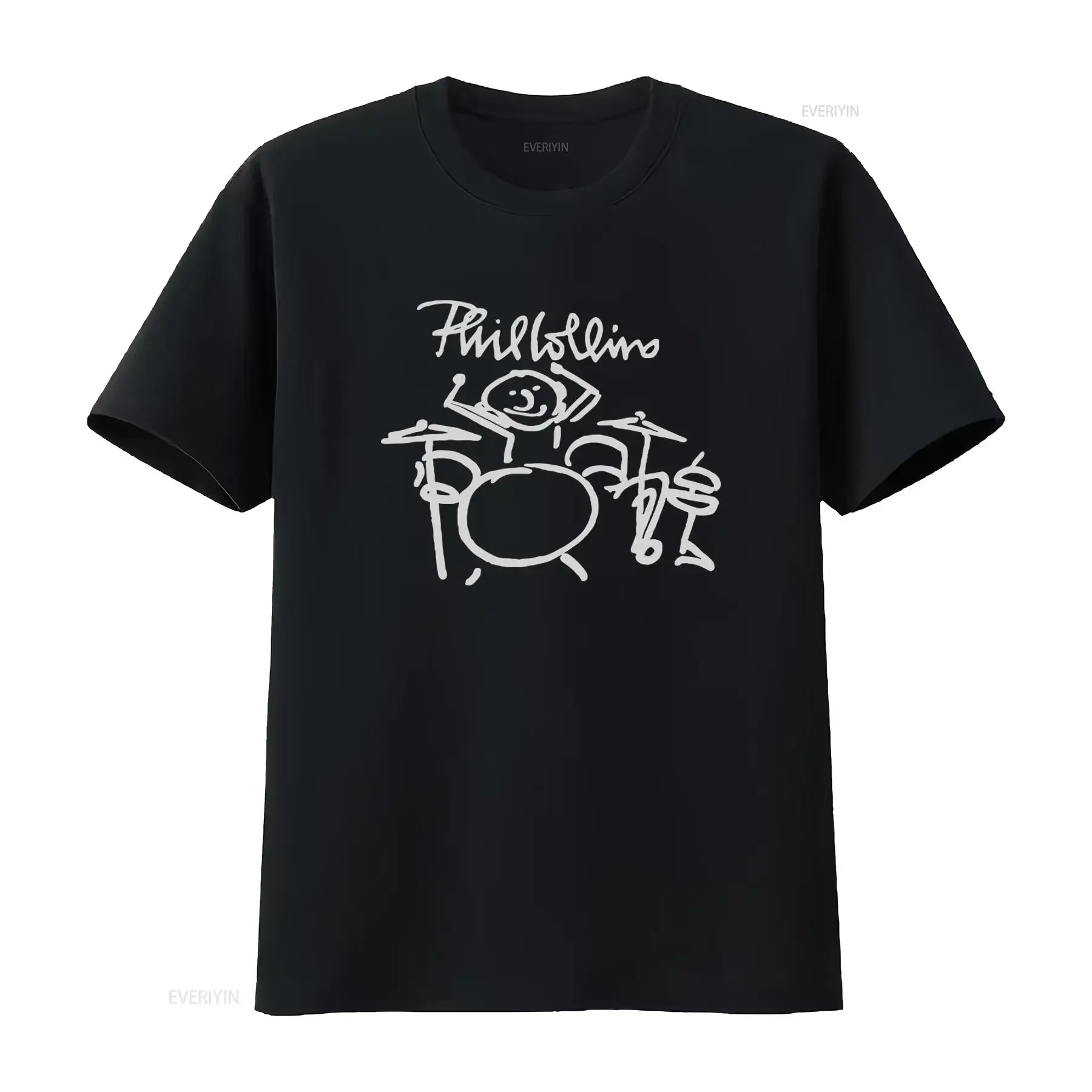 1993 PHIL COLLINS Pop Rock Drummer Design T Shirt Summer Longsleeve Holiday for Birthday Christmas vintage Washed Breathable