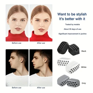 تدريب عضلات خط الفك من السيليكون ، مخفض الذقن المزدوج ، تمرين الفك المللي ، اللياقة البدنية ، الرقبة ، الوجه ، التخسيس ، الفم ، المضغ ، 1 قطعة ، 2 قطعة أعلى 10 مبيعات الفك المطاط الفم - No2