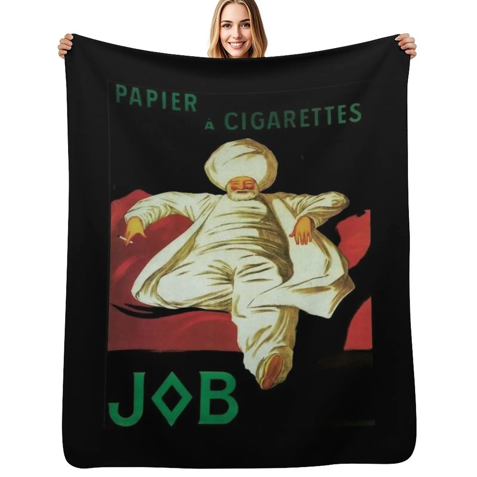 Leonetto Cappiello Job Papier A Cigarettes Throw Blanket Soft Beds Baby Soft Plush Plaid Retros warm for winter Picnic Blankets