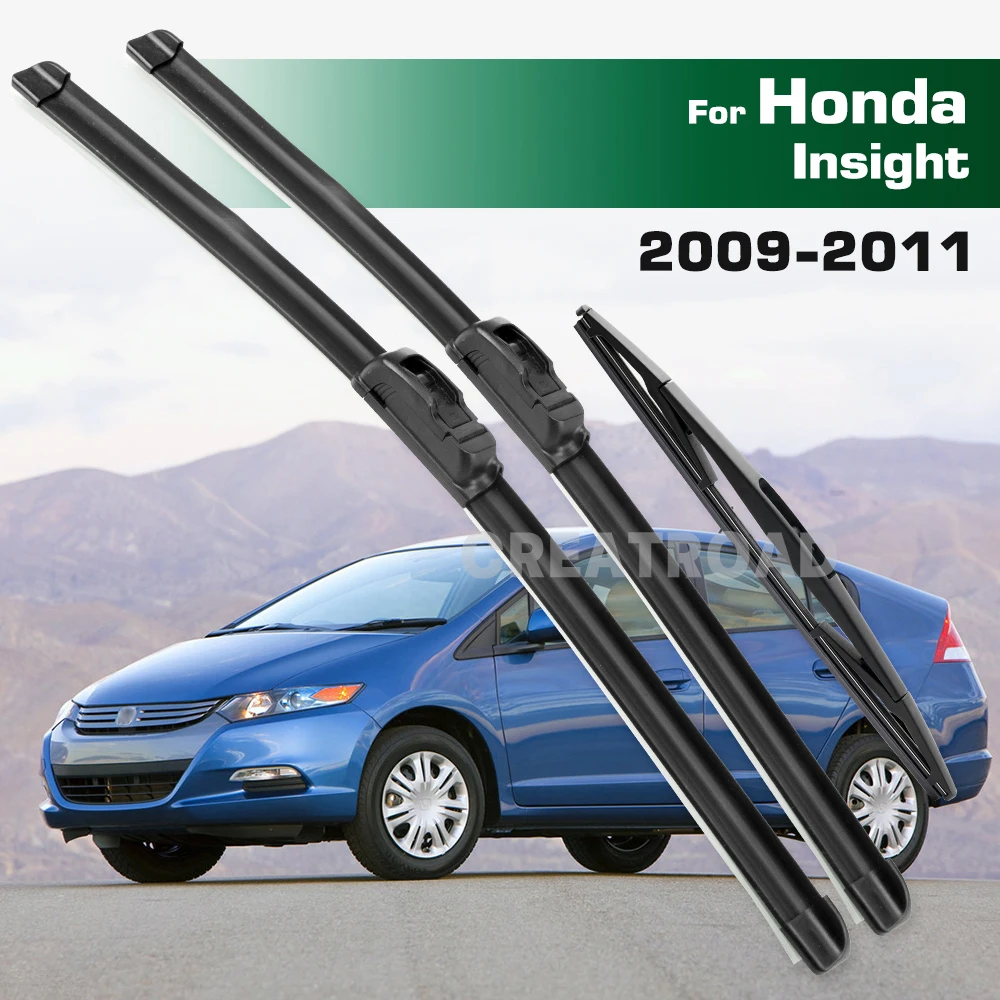 

GREATROAD Wiper LHD&RHD Front & Rear Wiper Blades Set For Honda Insight MK2 2009 - 2011 Windshield Windscreen Window Brushes