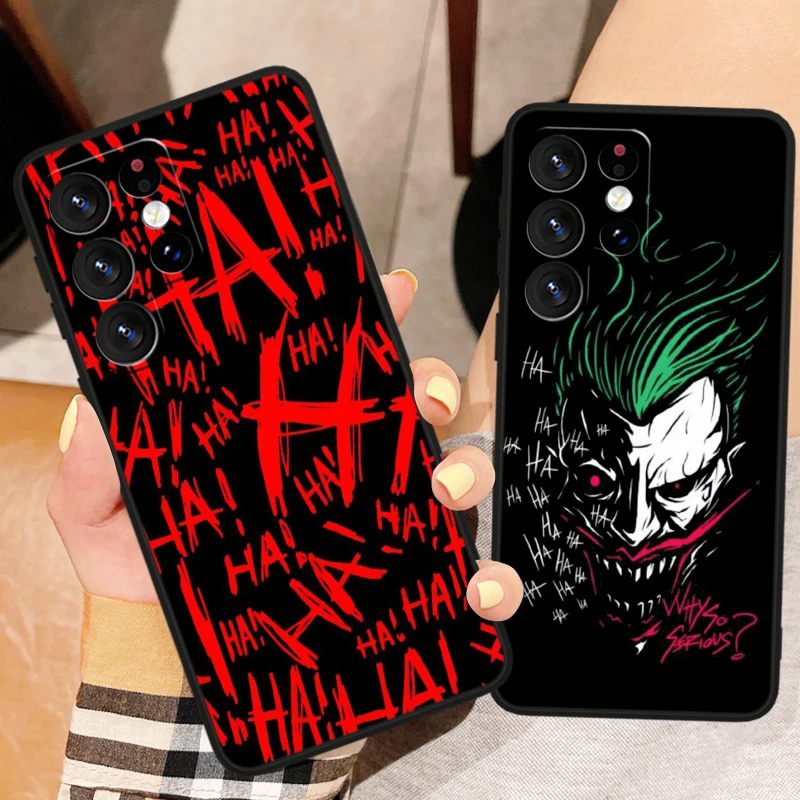 Horror J-Joker Comic per Samsung Galaxy S24 S23 S22 S21 S20 FE S10e S10 S9 Ultra Plus custodia morbida in TPU nero