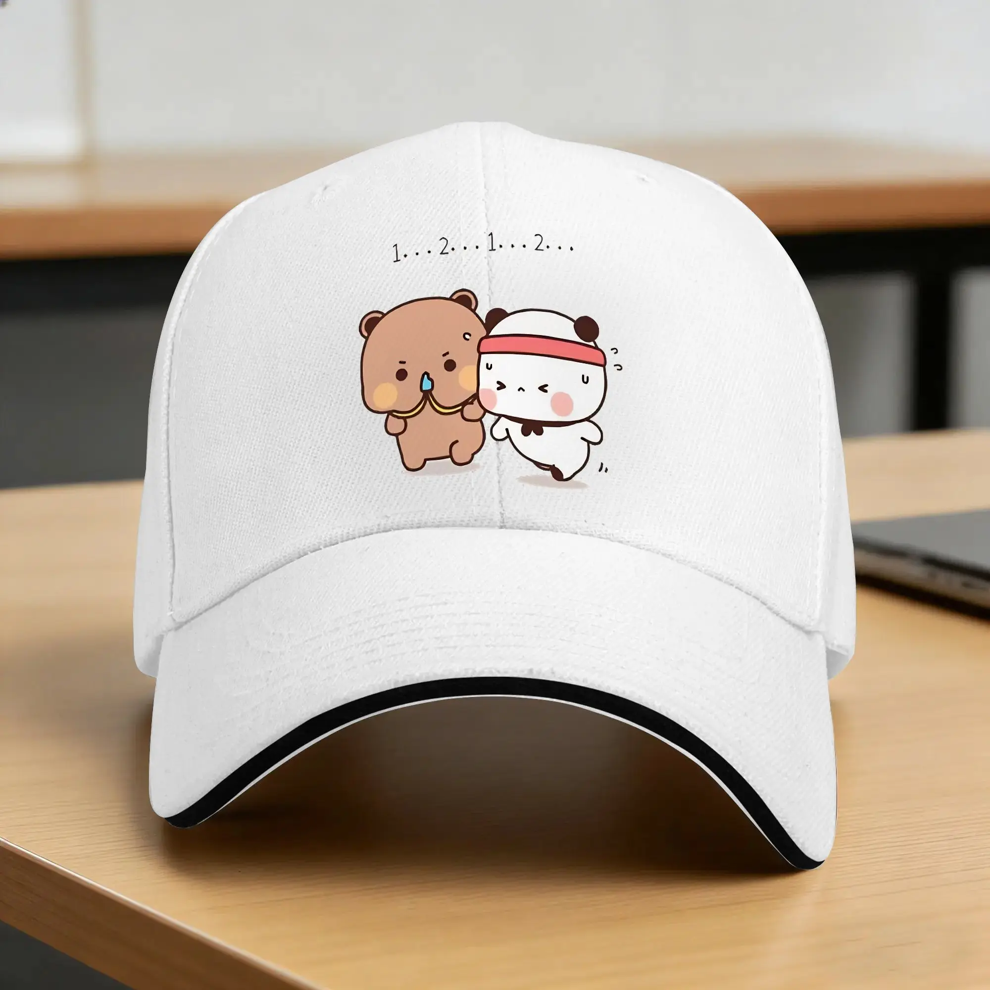 Spring Cute Couple Bubu And Dudu Are Doing Exercise Baseball Cap Hippie Street Style Trucker Hat Women Design Sun Snapback Cap