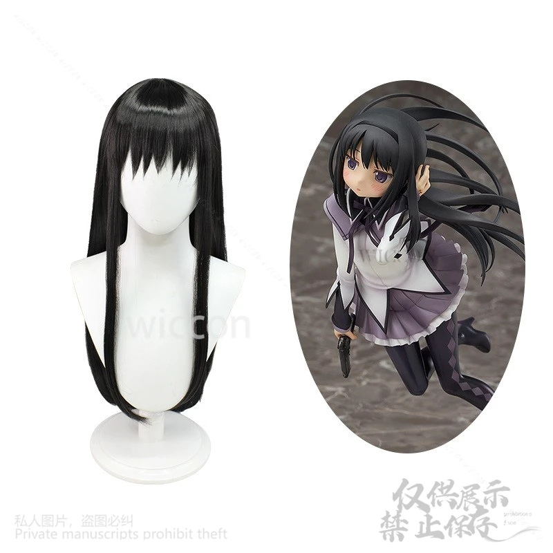 Akemi Homura คอสเพลย์อะนิเมะ Puella Magi Madoka Magica เครื่องแต่งกายชุดกิโมโนวิกผมฮาโลวีน Carnival Party เครื่องแต่งกายผู้หญิงที่กําหนดเอง