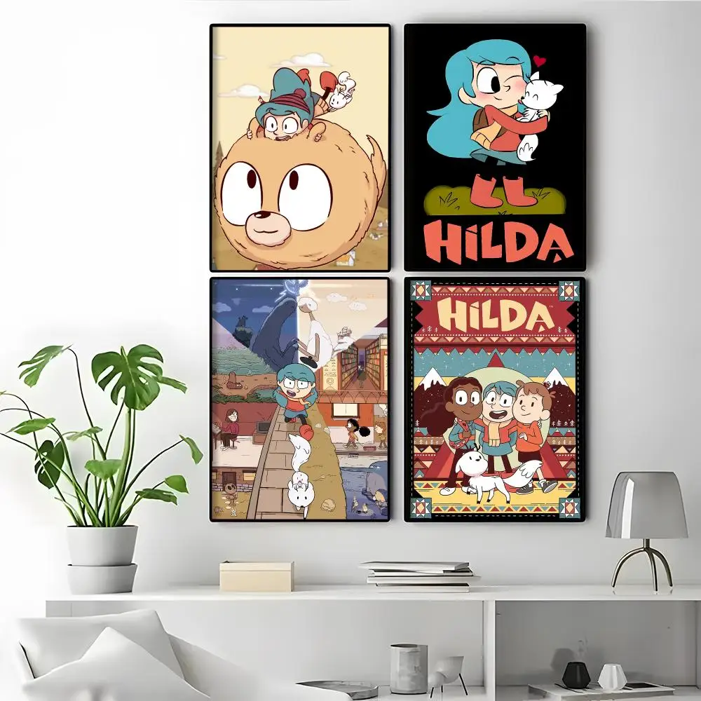 H-Hilda Cartoon Girl Anime Home Bar Decoration Beautiful Room Decor Modern Wall Sticker Poster