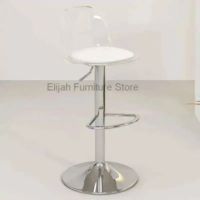 

Counter Swivel Bar Acrylic Nordic Chair Salon Simple Reception Chair Island Design Bancos De Bar Cadeiras Sedie Furniture HD50BY