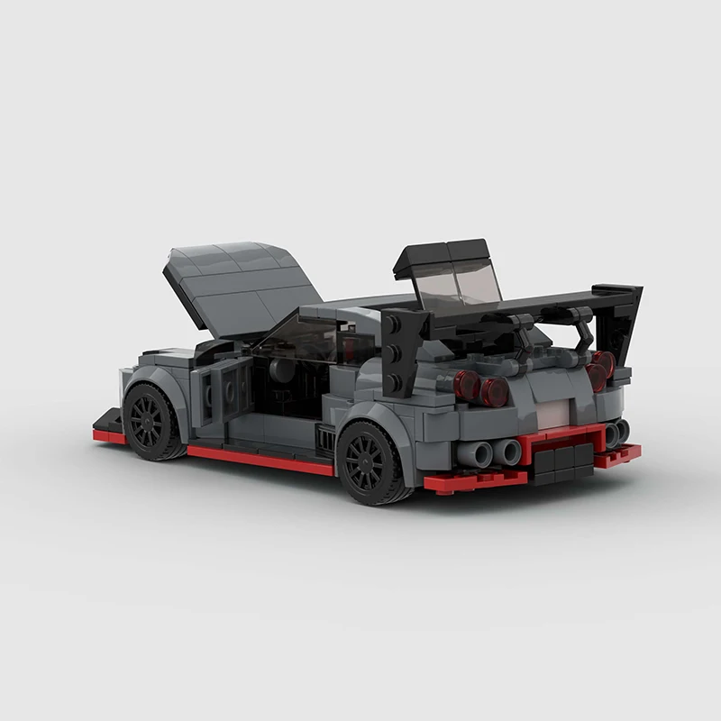 NEW MOC GT-R R35 Speed City Car Champion Racer Classic Supercar Building Blocks Brick Racing Technique Creative Garage Kid Toys