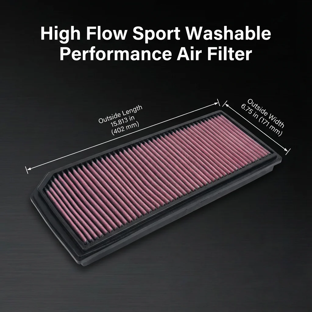 for VW Golf R V VI 1K 5K GTI Jetta V 1K GLi Passat 3C Scirocco 13 Eos 1F 2.0L 2004-2018 High Flow Washable Air Filter 33-2888