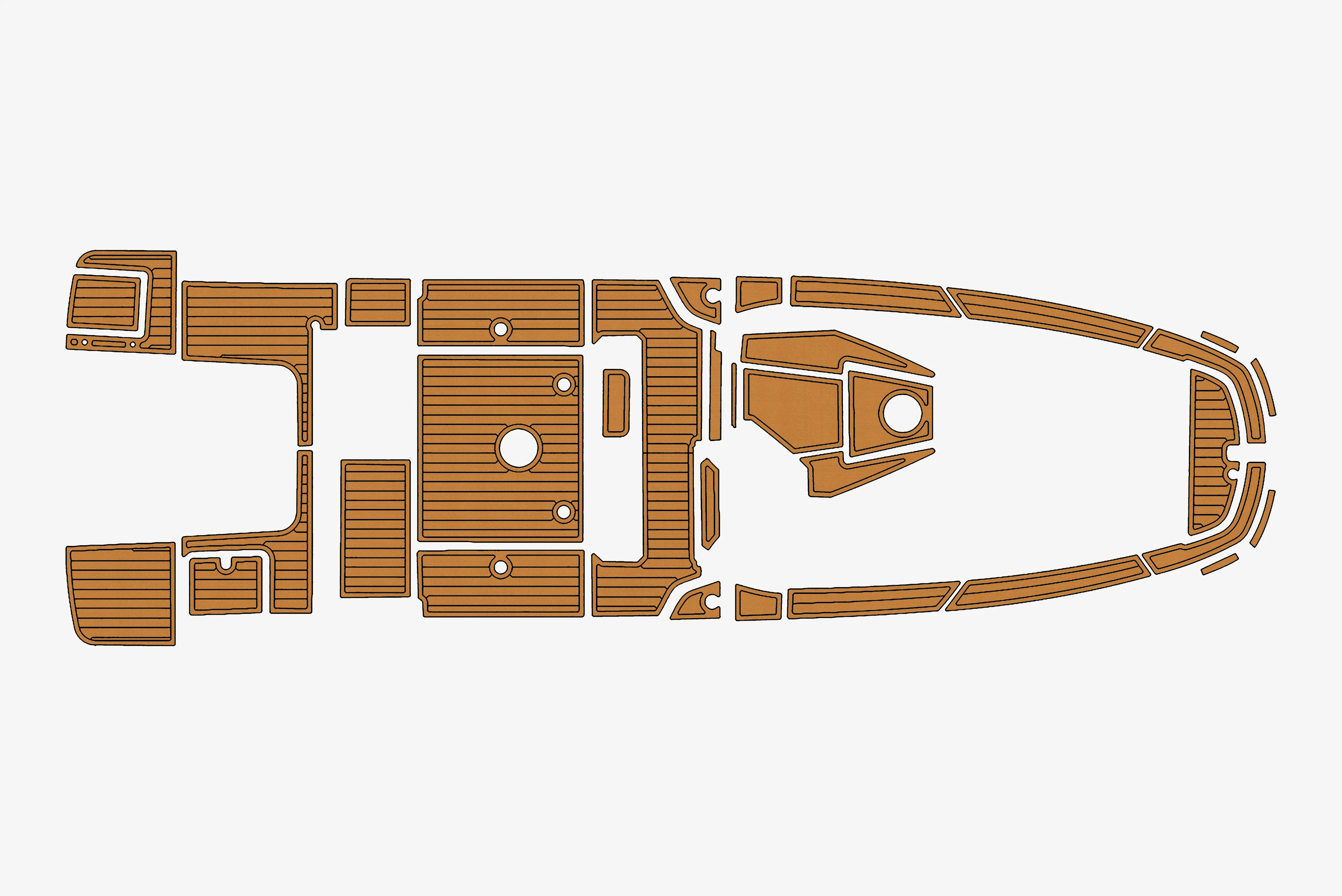 2024 Beneteau Sundeck Flyer 8 1/4 "6 مللي متر إيفا رغوة عدم الانزلاق PVC خشب الساج التزيين البحرية حصيرة أكوا جاتورستيب السجاد أرضية بحرية #1
