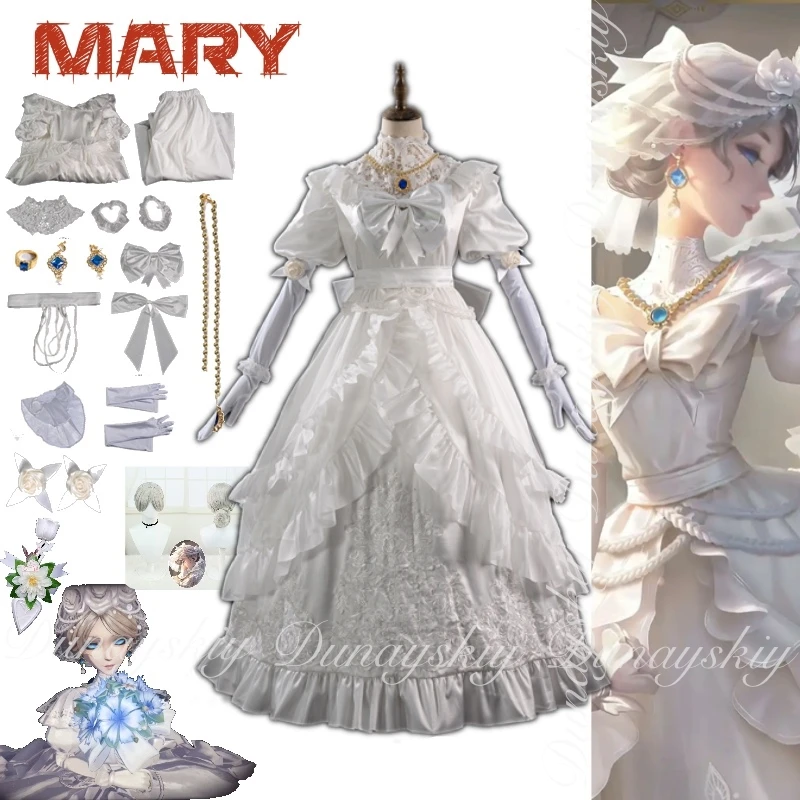 Identity V Game Mary Bloody Queen One Персонаж Survivor Tracing Back Series The Обещанный день Косплей Костюм Игра Полный костюм