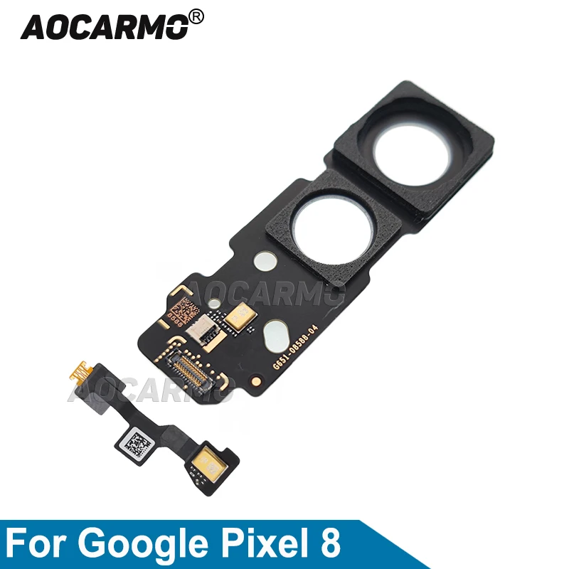 Aocarmo For Google Pixel 8 8Pro Flash Light Sensor With Mic Board And Top Noise Reduction Microphone Flex Cable Repair Part
