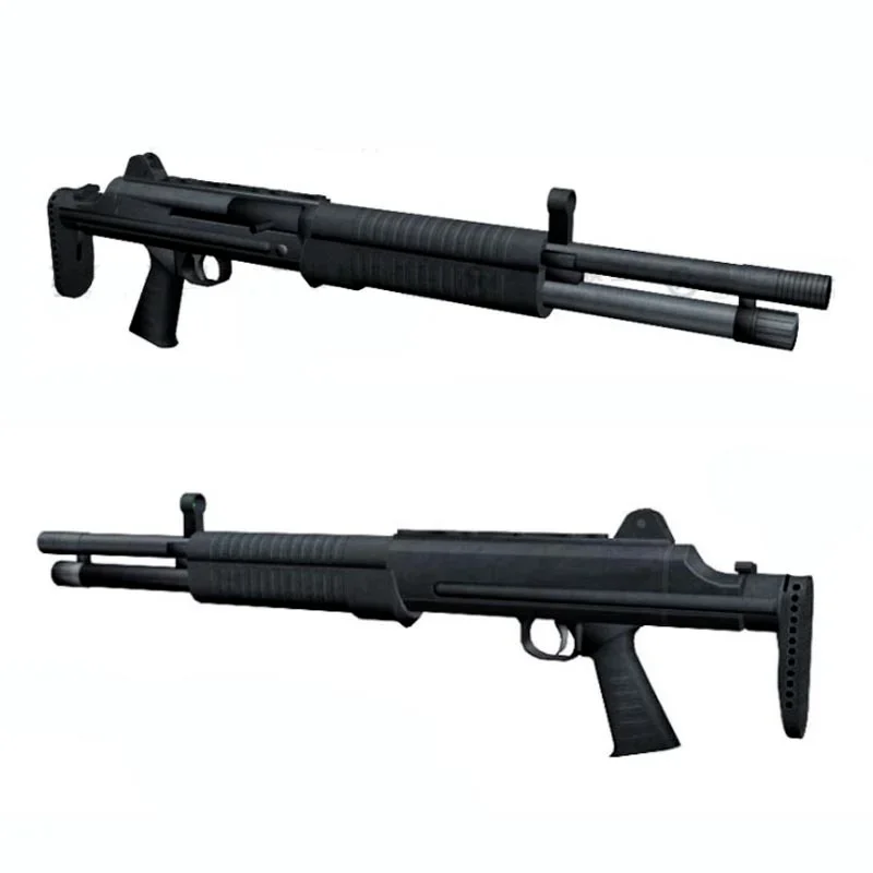 

72cm QBS-09 Violent Scatter Gun 3D Paper Model Weapon Puzzles Papercraft Hand-made Toy