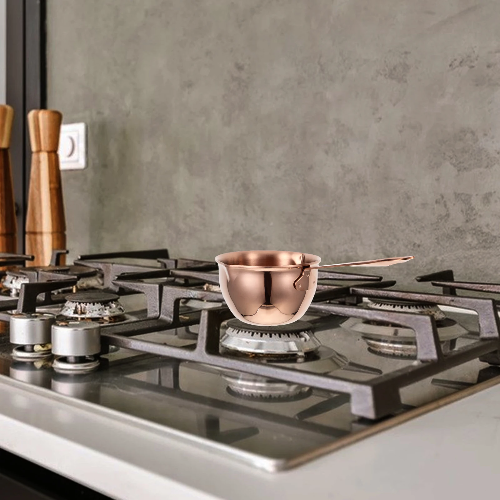 

Stainless Steel Mini Pot 304 For Milk Butter Melting Heating Oil Even Flat Bottom Compact Cookware Small Sauce Pan Stove