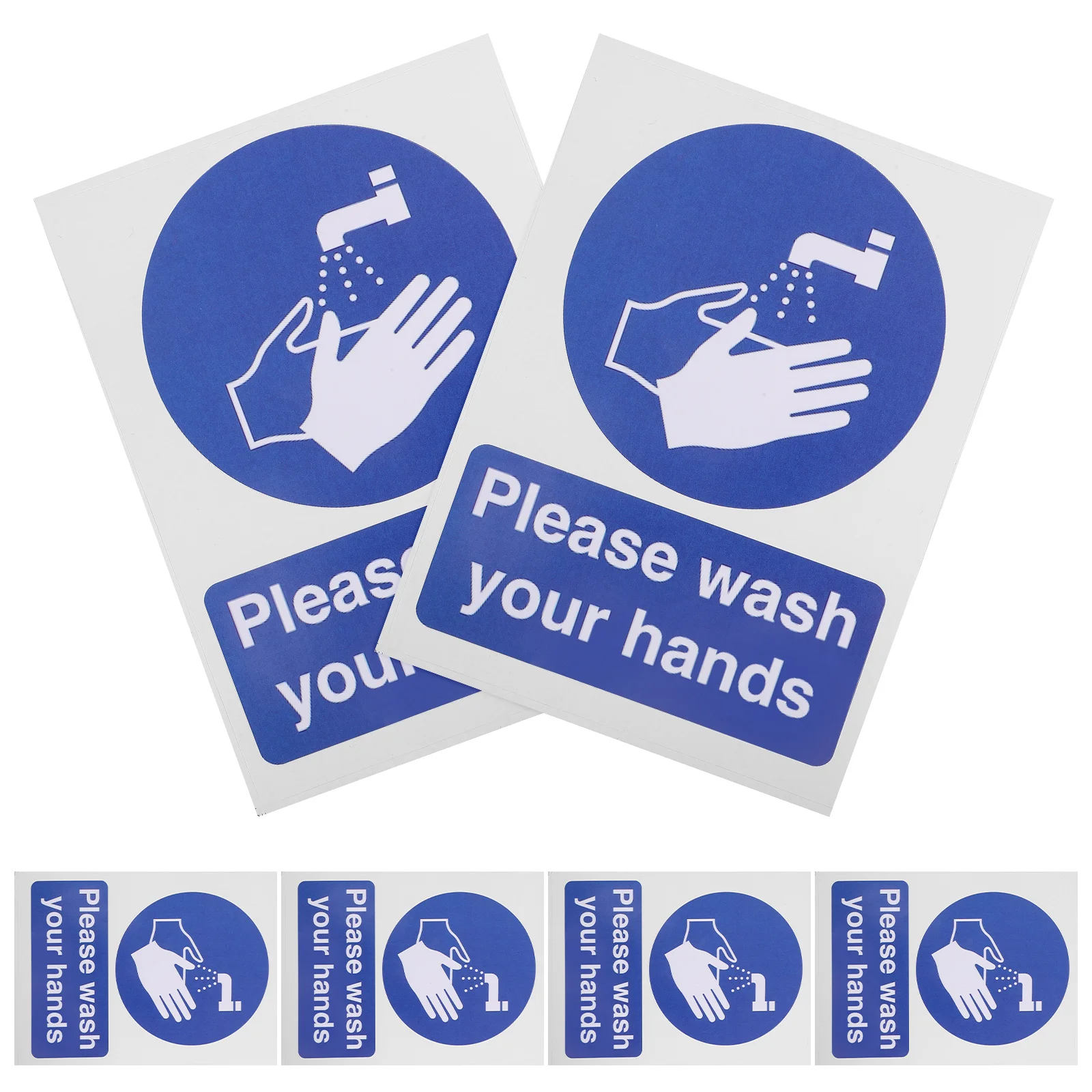 Hand Washing Stickers Bathroom Warning Sign Label Your Hands Please Handwashing Signs Poster