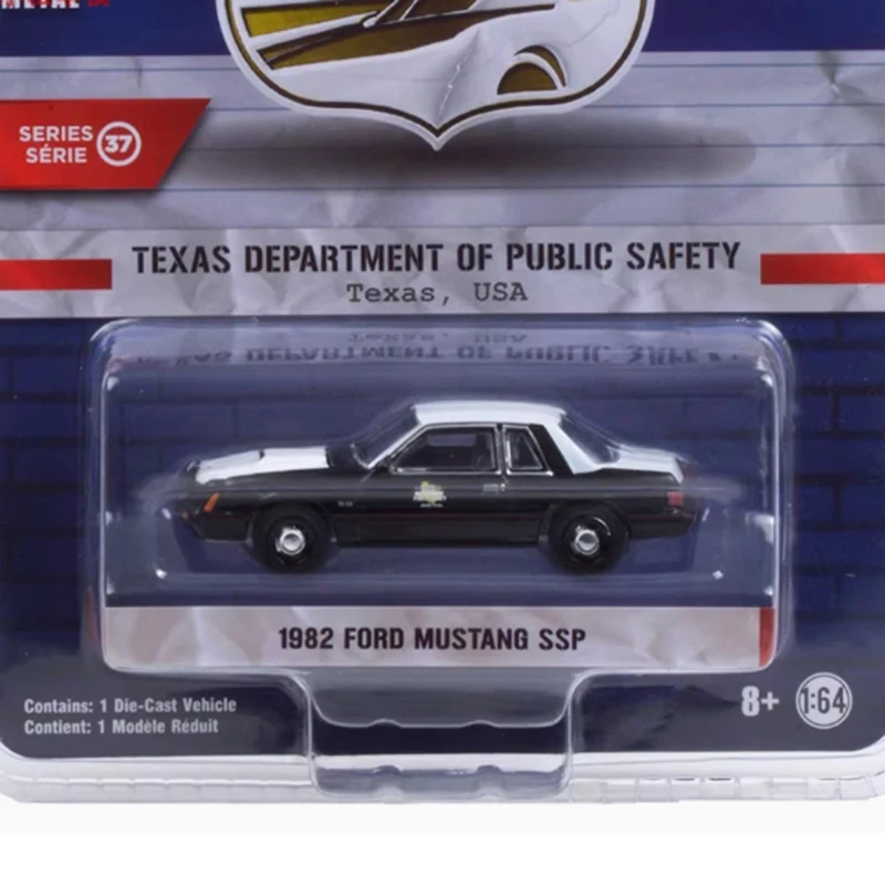 

GreenLight масштаб 1:64 1982 FORD MUSTANG SSP модель автомобиля из сплава, классический сувенир для взрослых, подарок, статический дисплей