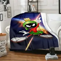 Anime Marvin the Martian Throw Blanket Soft Flannel Thin Blankets for Bed Sofa Cover Bedspread picnic cooling gift Home Deco