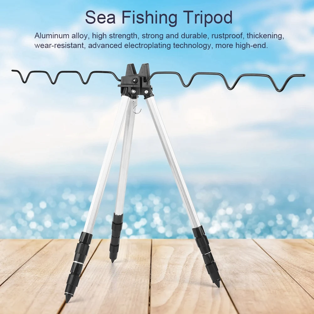 Fishing Pole Tripod Holders Multifunctional Rod Tripod Outdoor Sea Fishing Support Stand Telescopic Triangle