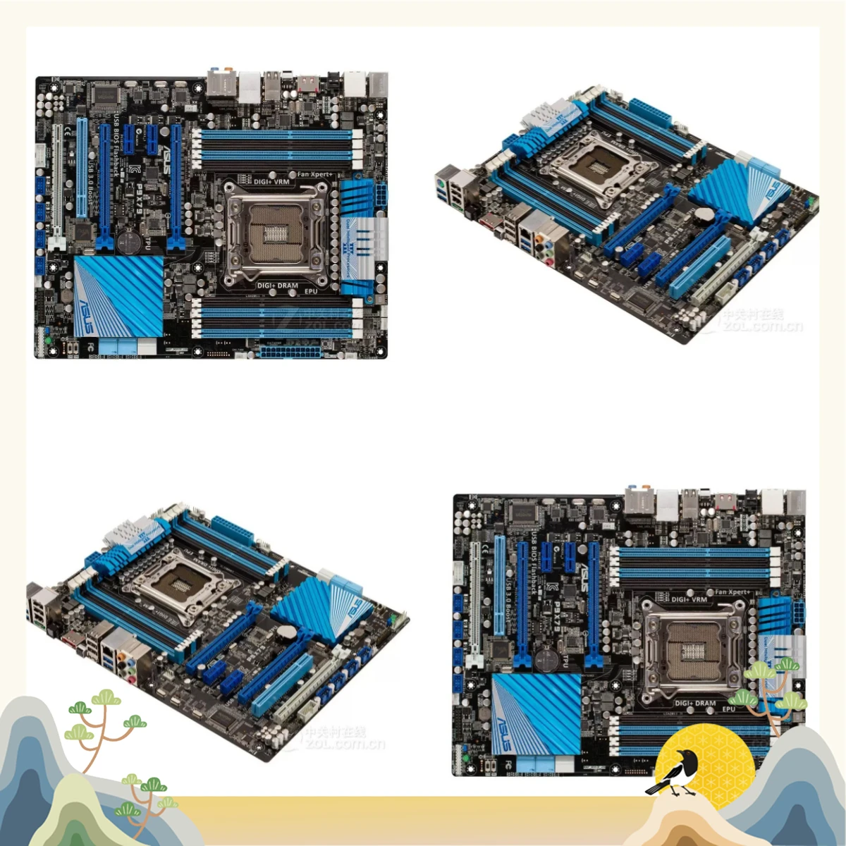 P9X79 2011 Pin X79 Main Board E5-2680 3960X Overclocking, Graphics Card Crossfire