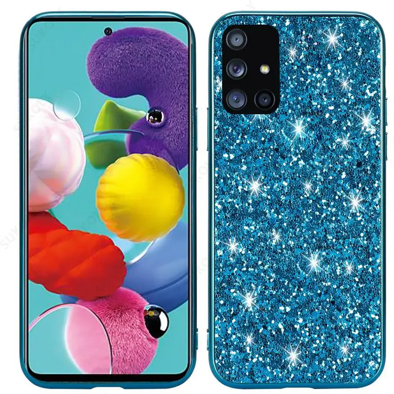 Bling Rhinestone Diamond Glitter Case For Samsung Galaxy S22 S20 FE S21 Plus Note 20 Ultra A52 A52s A72 A32 A51 A71 Soft Cover