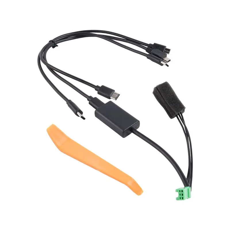 ABJF-Dash Cam Power Adapter For Volvo XC40 XC60 XC90 S60 S90 3-Pin Interface Miniature Micro USB Type-C Plug And Play