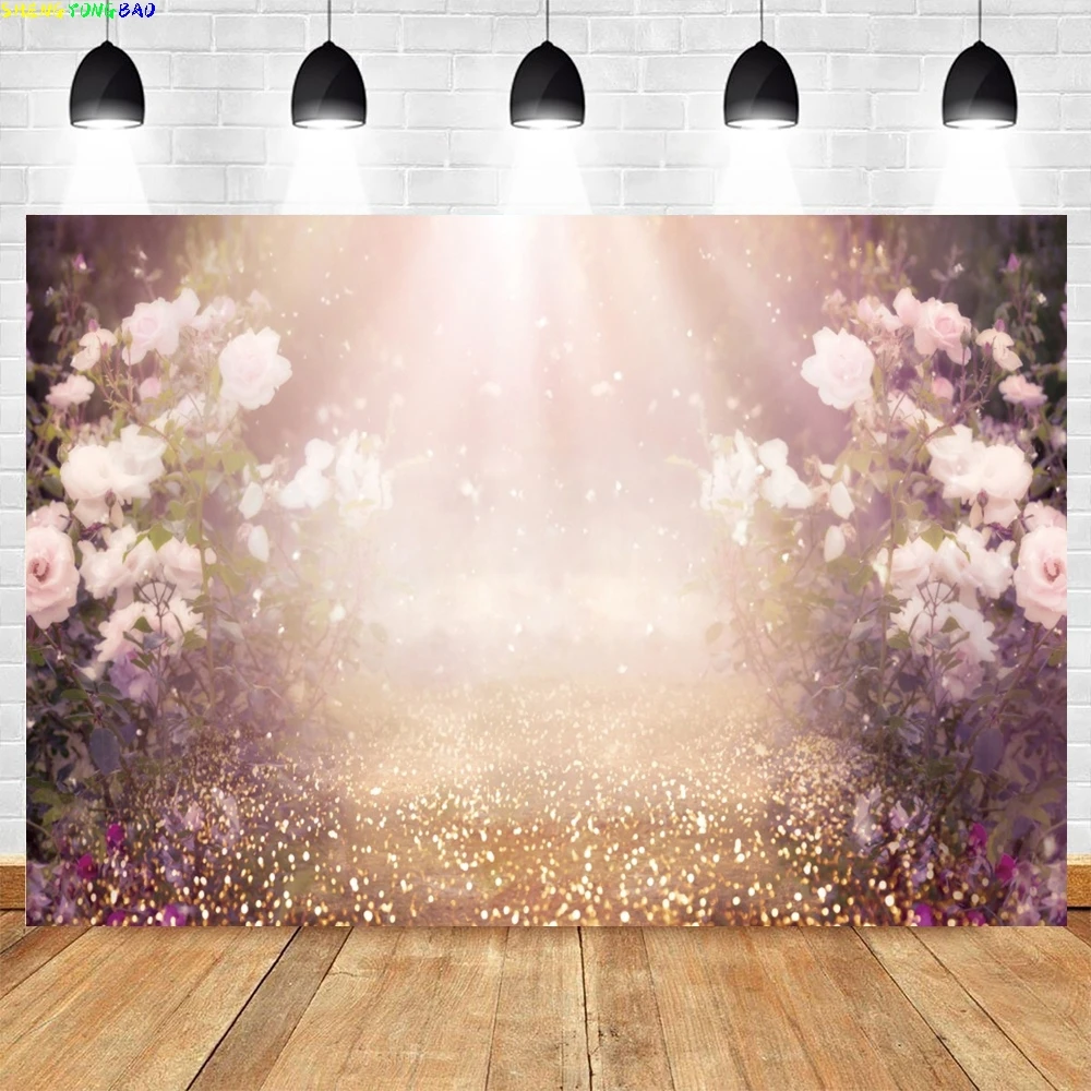 Sfondo floreale con pittura a olio con fiori sfumati astratti per la fotografia Sfondo fotografico per autoritratto a colori per ragazze di compleanno per bambini