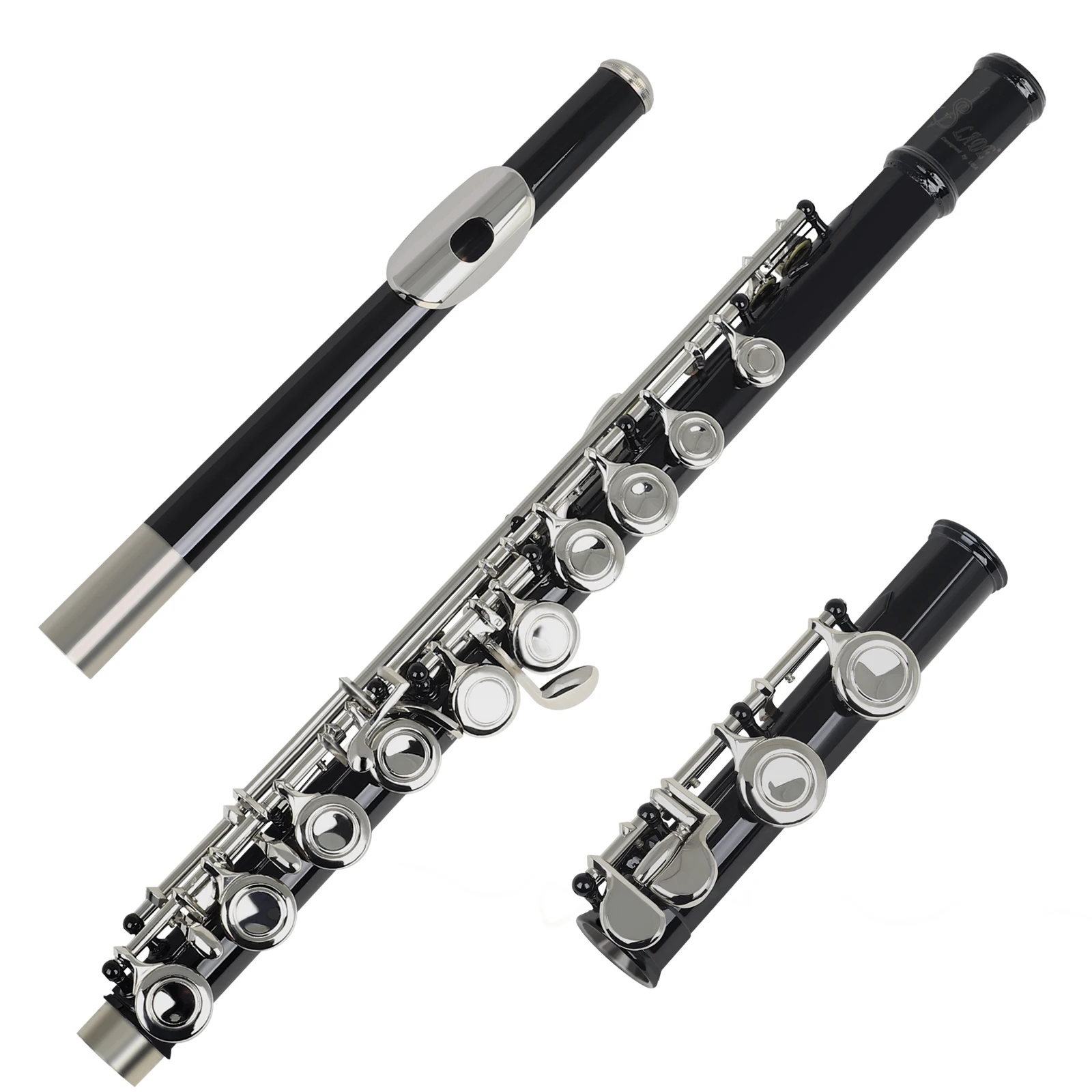 SLADE 16 Closed Open Holes C Key Flute Musical Instrument Concert Flute Silver Plated Professional Transverse Flute With E key