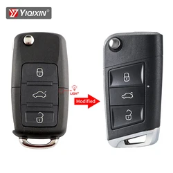 Flip Remote Key Shell For Volkswagen VW Passat B5 B6 Golf 4 5 6 Polo Jetta CC Touran Bora Beetle Seat Skoda MK5 MK4 No Logo