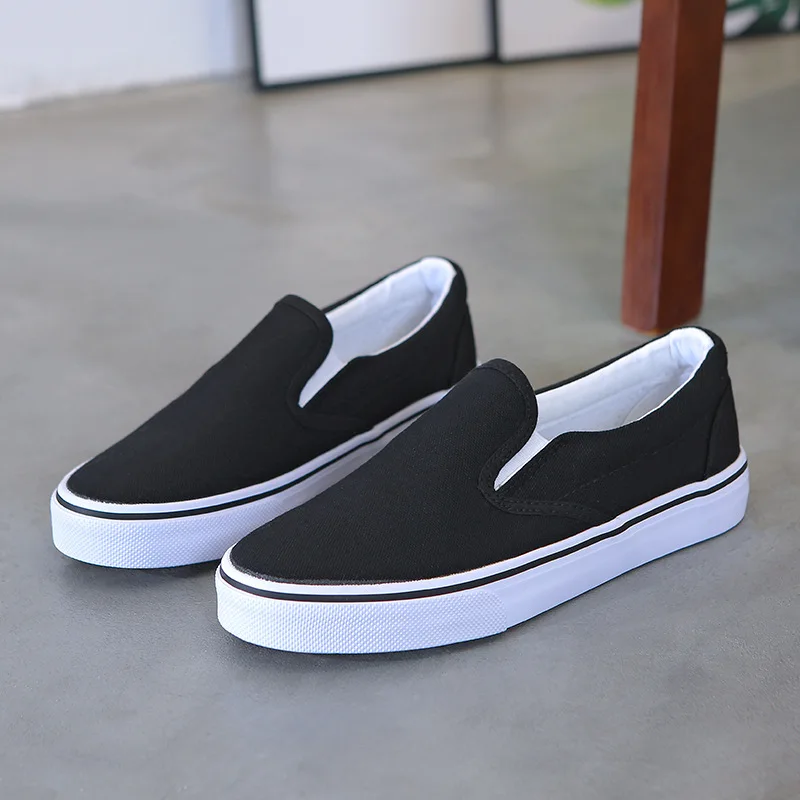 أحذية زوجين الموضة الكلاسيكية المنخفضة قطع الأحذية القماشية زوجين أحذية مفلكنة مريحة الانزلاق على المتسكعون تنفس زوجين أحذية رياضية #1