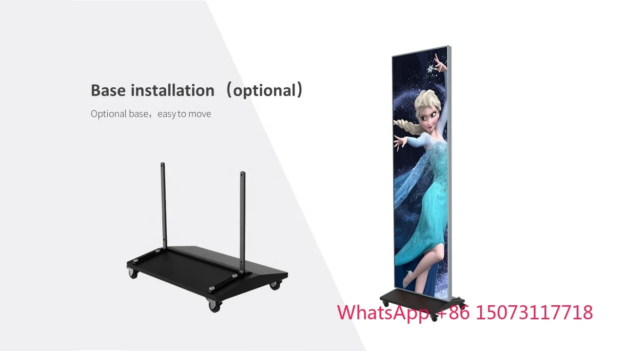 Digital Display Standee Totem Advertising Screen Full Color Video Panel Floor Stand Led Poster With Front Maintenance