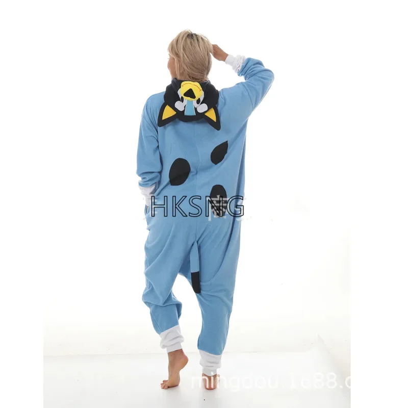 フリース新青黄色犬着ぐるみ大人カバーオール漫画パジャマ動物ハロウィンパーティー衣装ジャンプスーツフード付きパジャマスーツ