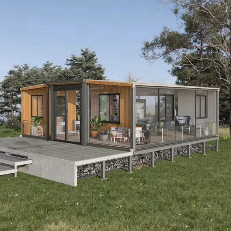 Modular Double Wing Folding Room Container House for Fast Setup Remote Oilfield Base Camp Facilities Hot Sale