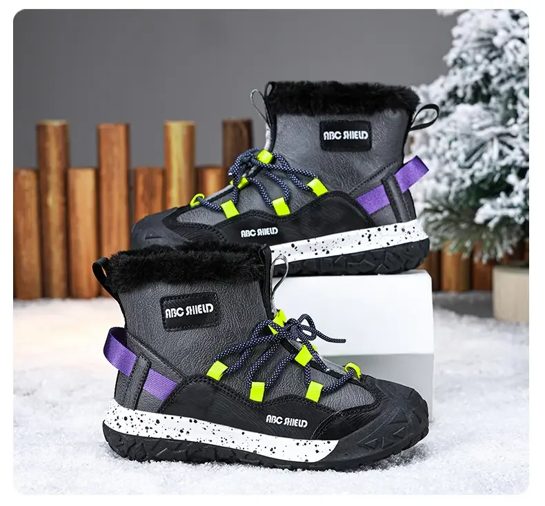 Anti-slip Wear-resistant Shoes Children's Cotton Warm and Comfortable Cashmere Boys and Girls The Same New Winter Snow Boots