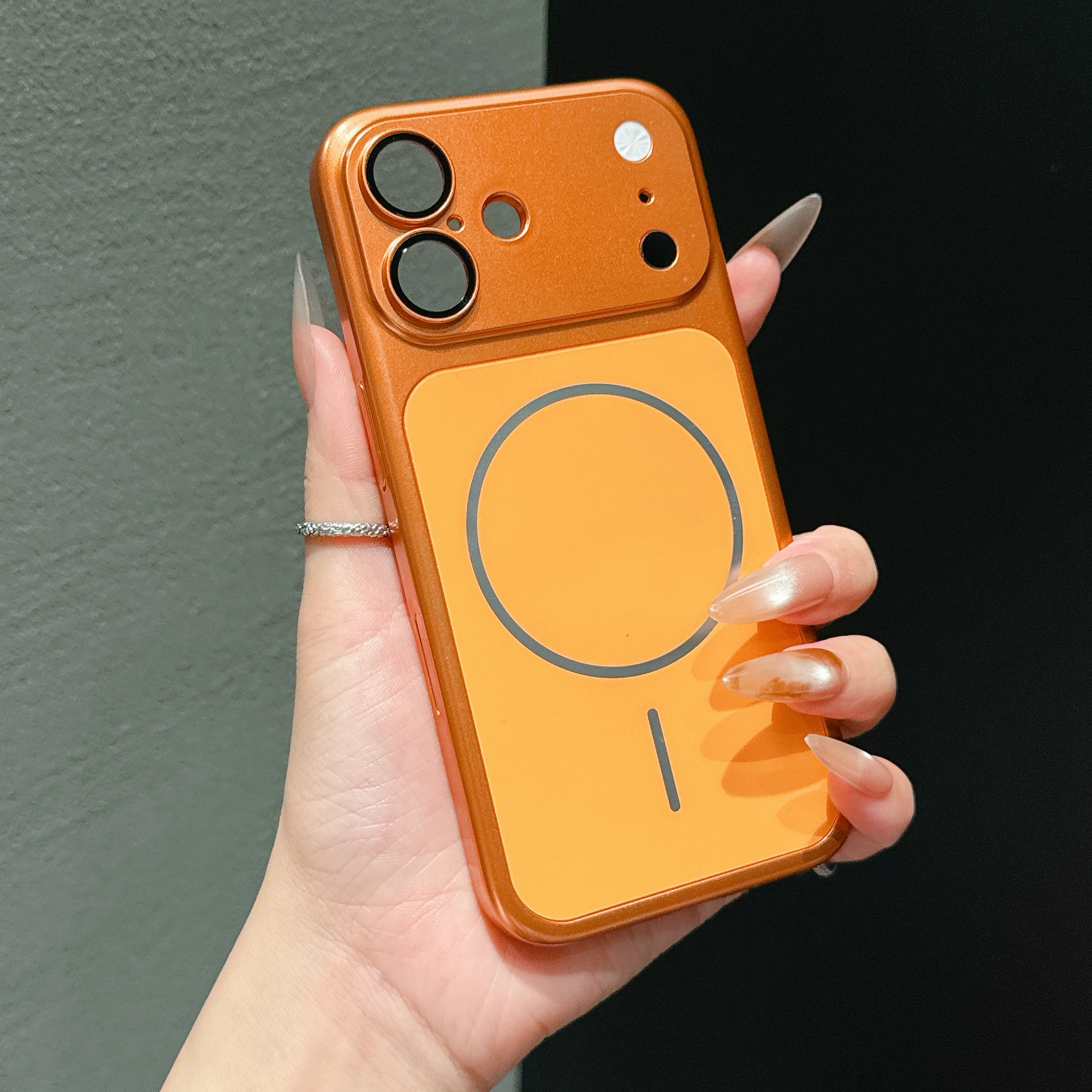 الأصلي ل Magsafe اللاسلكية تهمة جراب هاتف آيفون 17 16 15 14 13 برو ماكس عدسة حماية نانو ماتي الصلب PC الغطاء الخلفي