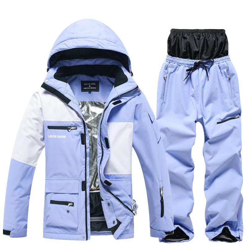 -30, Roupas de esqui masculinas e femininas, conjuntos de roupas de esqui, conjuntos de roupas de neve para snowboard, jaquetas e calças de esqui, terno esportivo ao ar livre