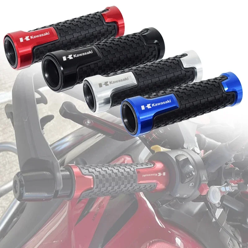 Motorcycle CNC Aluminum Rubber Gel 22mm Handle Bar Grip Hand Grips For KAWASAKI NINJA Z800 Z750 ZX10R ZX6R ER6N