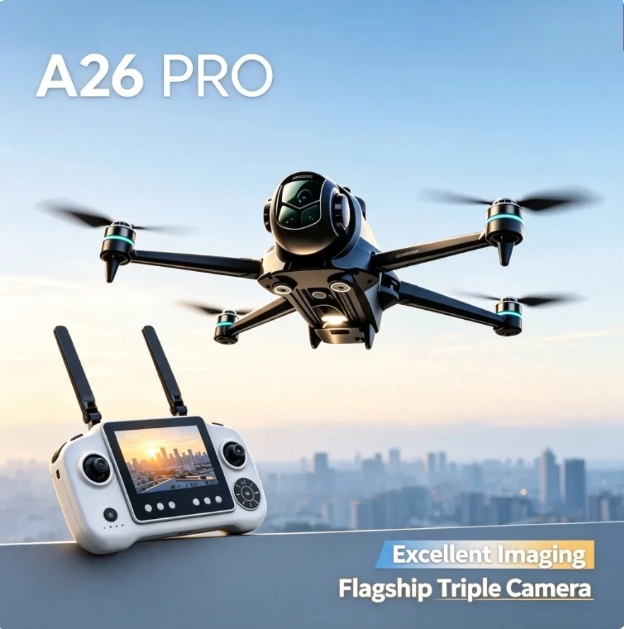 Original A26Pro Foldable Drone 8K 4K Dual Camera 5G WiFi FPV Brushless Obstacle Avoidance RC Quadcopter