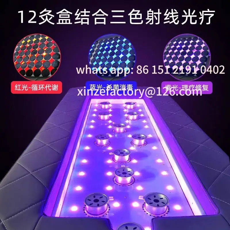 Customizable Multifunctional Moxibustion Bed Newly Upgraded Constant Temperature Water Circulation Thai Fumigation Head