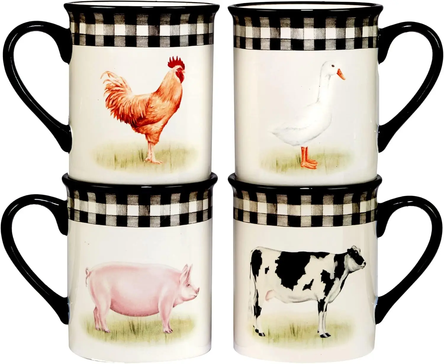 Набор столовой посуды Farm из 16 предметов, сервиз на 4 человека, разноцветный, 89690RM