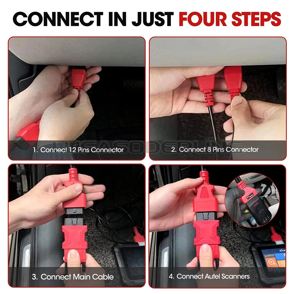 Obd2 محول SGW كابل لشركة فيات ألفا جيب كرايسلر دودج رام 12 + 8 كابل محول موصل صالح لاختبار DS808 DS808 MS905 MS906 #5