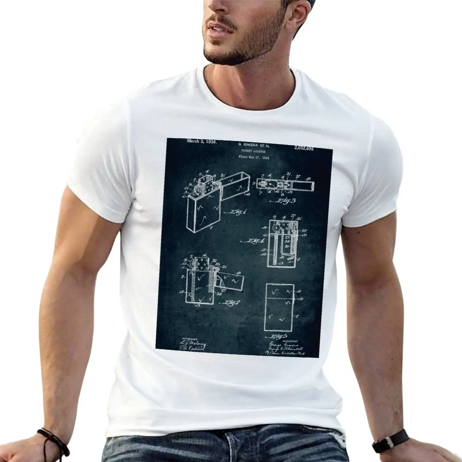 

1934-Pocket lighter T-Shirt man t shirt cotton cotton t shirts man 100% man t shirts high quality luxury brand T-Shirt