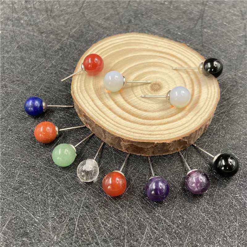 Natural Stone Earri… - image