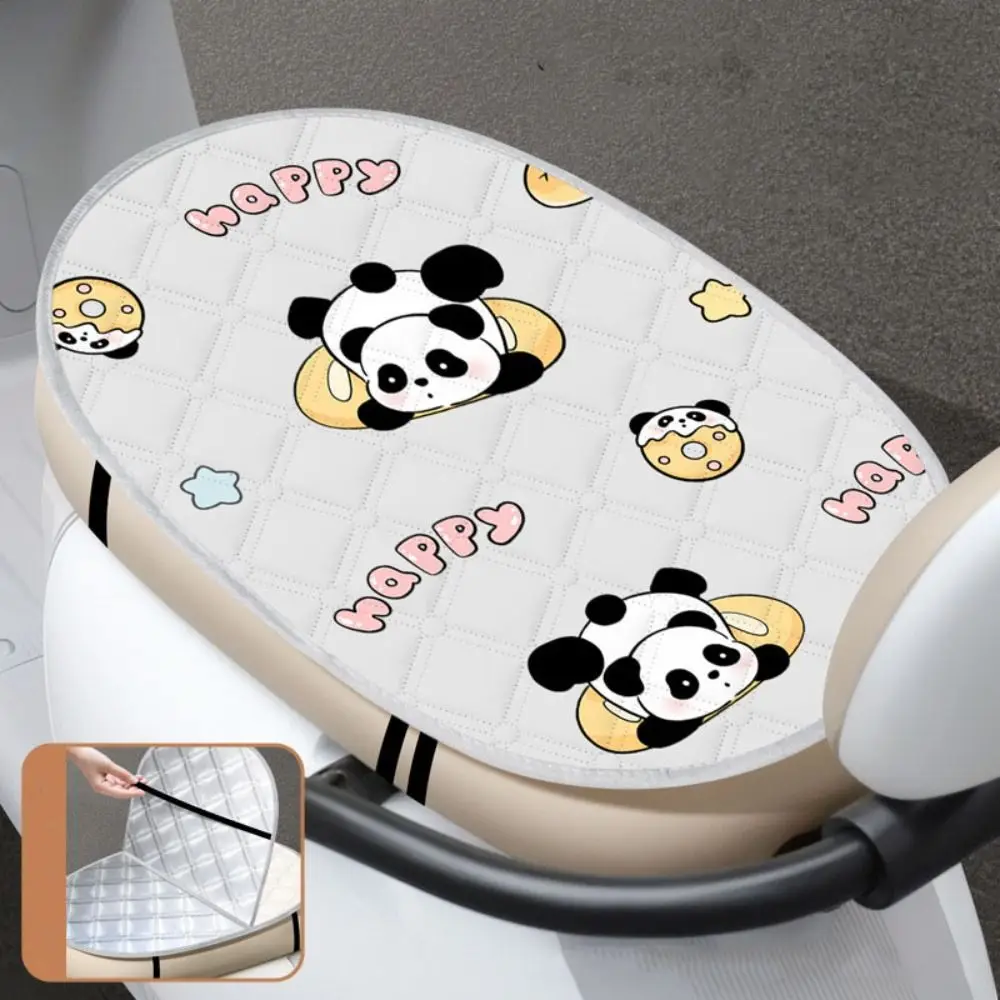 การ์ตูนไฟฟ้าจักรยานที่นั่งกันน้ําBreathableเบาะรถจักรยานยนต์ป้องกันแสงแดดAnti-scalding